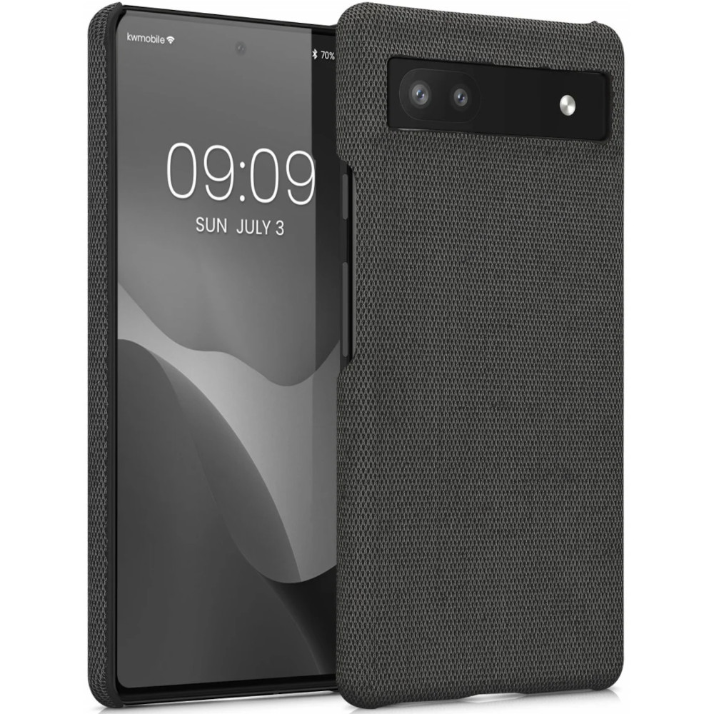 Husa Kwmobile pentru Google Pixel 6a, Textil, Gri, 57797.19