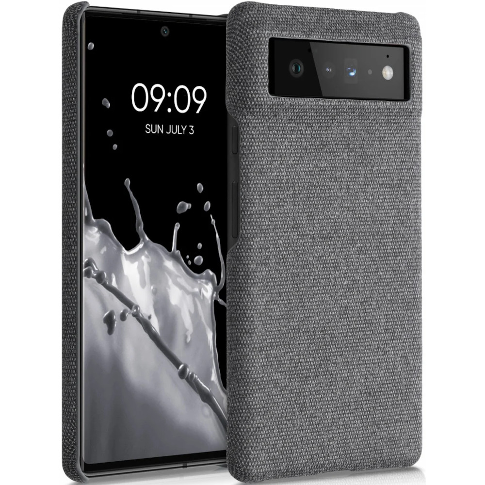 Husa Kwmobile pentru Google Pixel 6, Textil, Gri, 57795.22