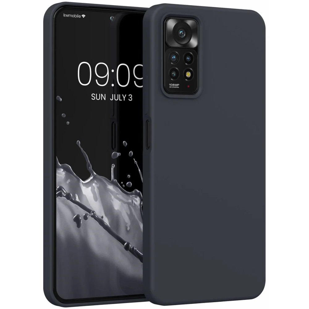 Husa Kwmobile pentru Xiaomi Redmi Note 11 Pro/Redmi Note 11 Pro 5G, Silicon, Negru, 57373.47