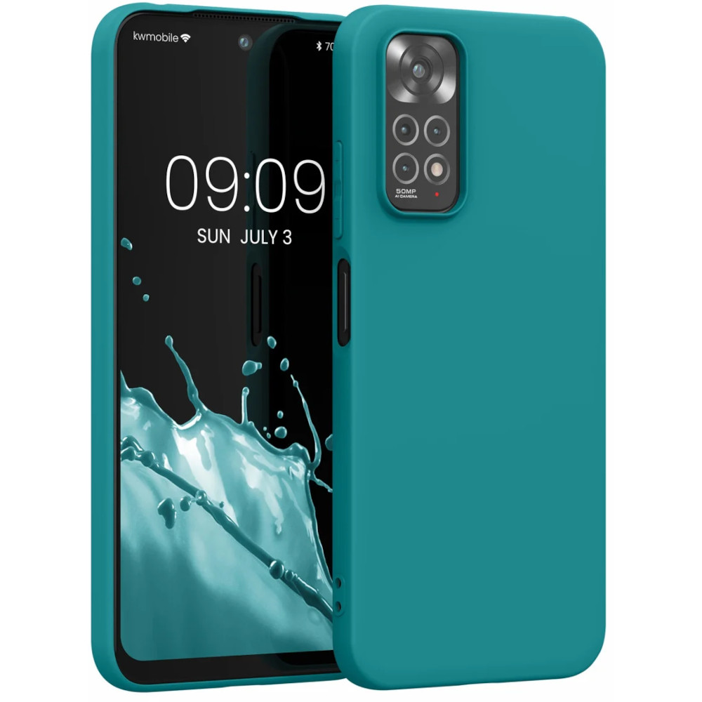 Husa Kwmobile pentru Xiaomi Redmi Note 11/Redmi Note 11s, Silicon, Verde, 57368.57