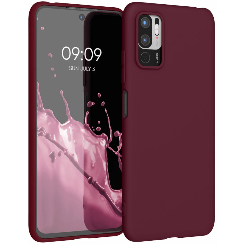 Husa Kwmobile pentru Xiaomi Redmi Note 10 5G, Silicon, Rosu, 54947.187