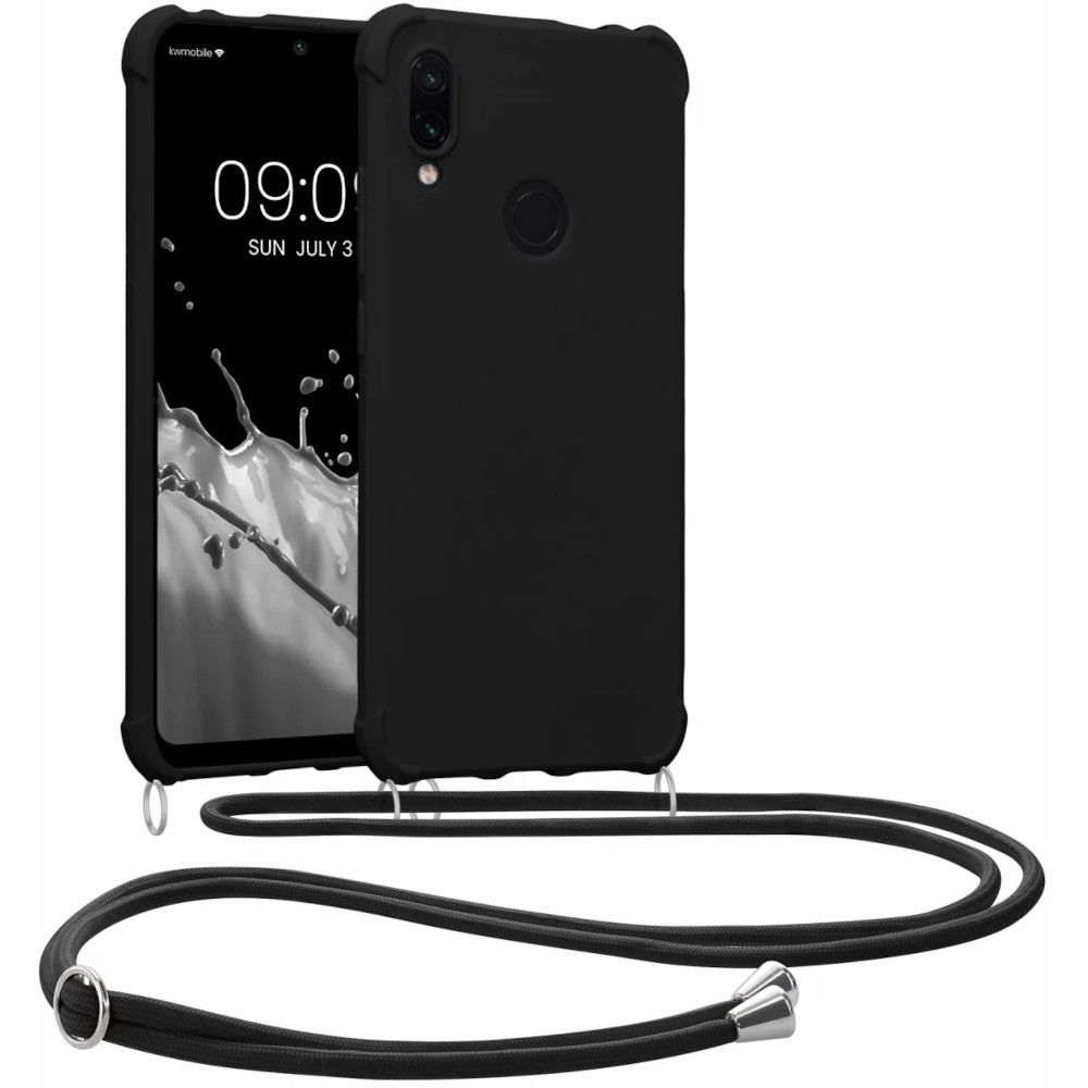 Husa Kwmobile pentru Xiaomi Redmi Note 7/Redmi Note 7 Pro, Silicon, Negru, 49965.01