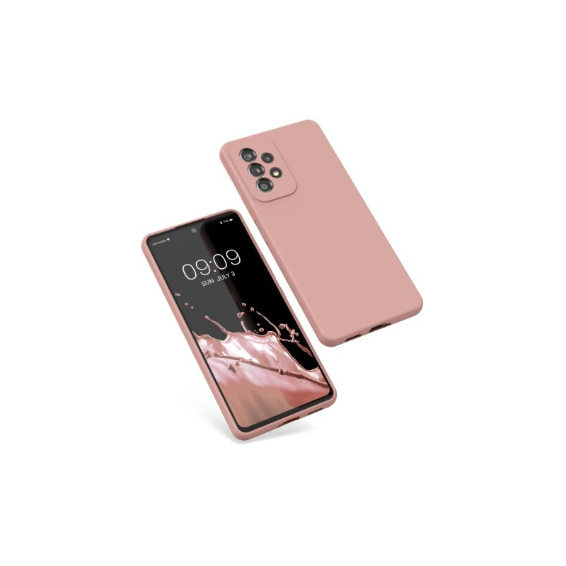 Husa Kwmobile pentru Samsung Galaxy A53 5G, Silicon, Rose Gold, 57835.237