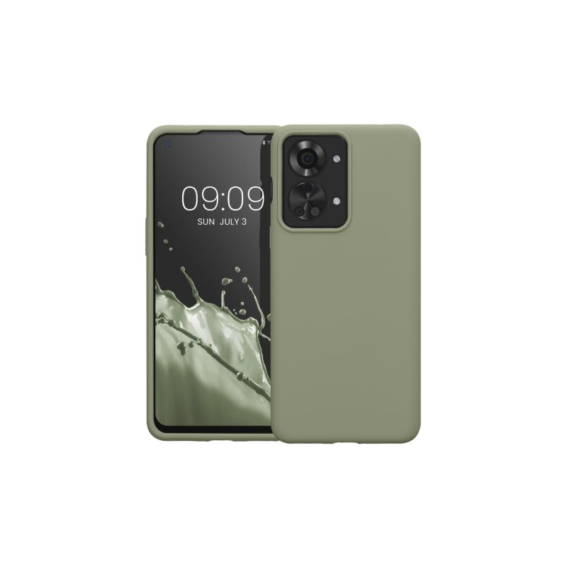 Husa Kwmobile pentru OnePlus Nord 2T, Silicon, Verde, 58764.172