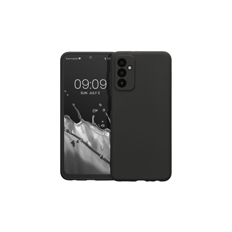 Husa Kwmobile pentru Samsung Galaxy M13, Silicon, Negru, 58917.01