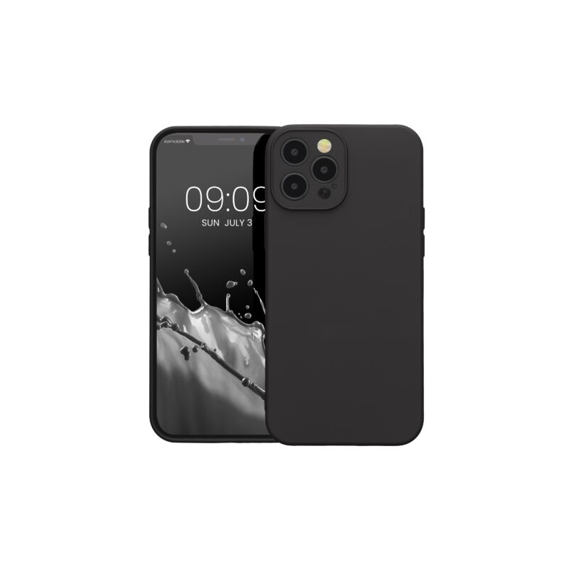 Husa Kwmobile pentru Apple iPhone 12 Pro Max, Silicon, Negru, 58953.47