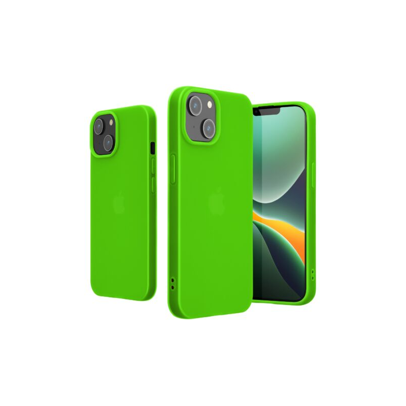 Husa Kwmobile pentru Apple iPhone 14, Silicon, Verde, 59075.44