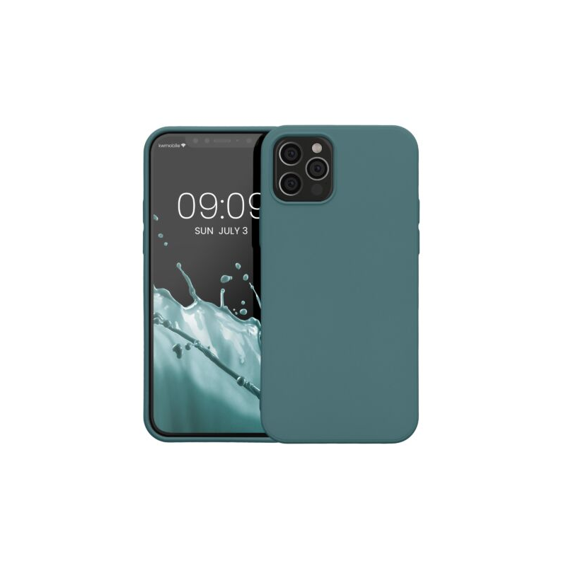 Husa Kwmobile pentru Apple iPhone 12/iPhone 12 Pro, Silicon, Verde, 53844.207