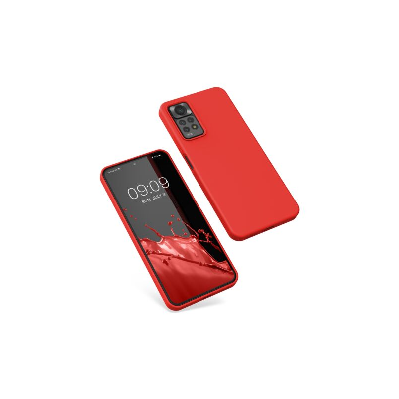 Husa Kwmobile pentru Xiaomi Redmi Note 11 Pro/Redmi Note 11 Pro 5G, Silicon, Rosu, 57373.09