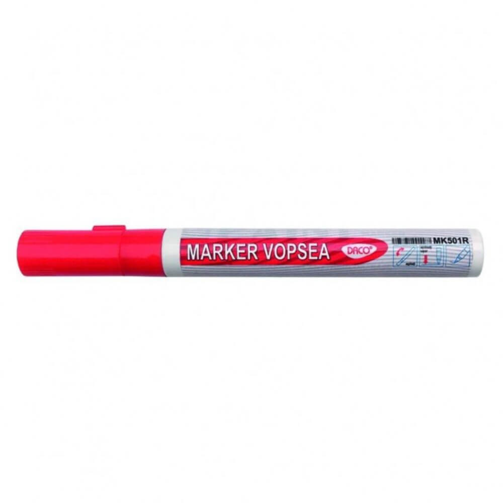 Marker DACO Vopsea Rosie, Varf 1-2 mm