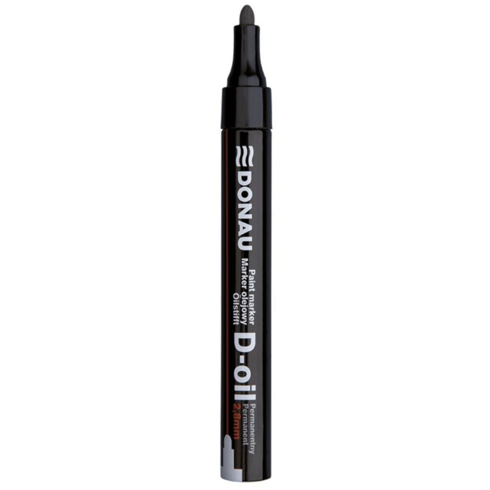 Marker Permanent pe Baza de Ulei, Varf Rotund, Scriere 2.8 mm, Culoare Neagra