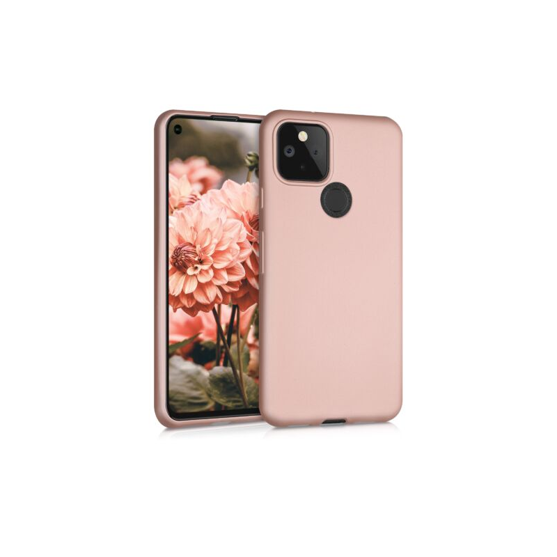 Husa pentru Google Pixel 5, Silicon, Rose Gold, 53565.31