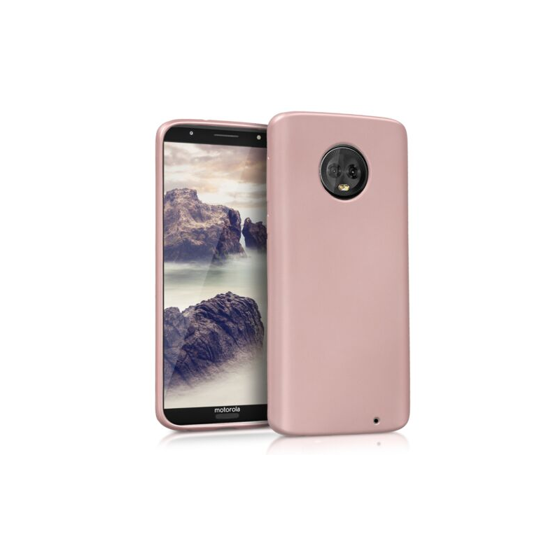 Husa pentru Motorola Moto G6 Plus, Silicon, Rose Gold, 44614.31