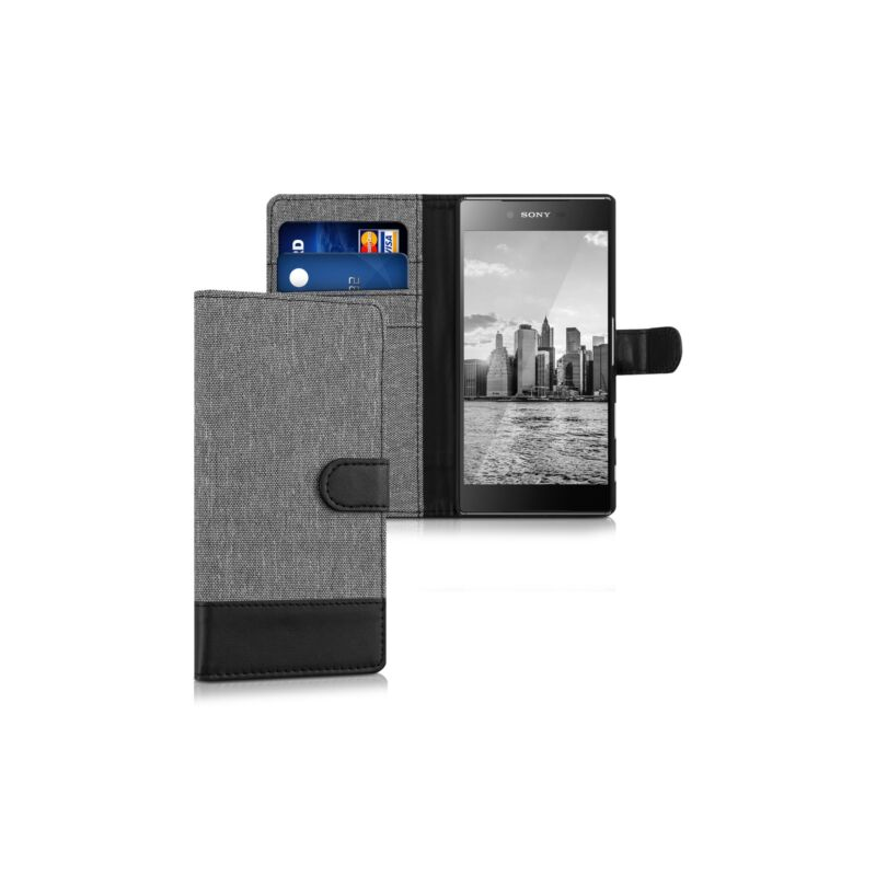 Husa pentru Sony Xperia Z5 Premium, Textil, Gri, 37464.19