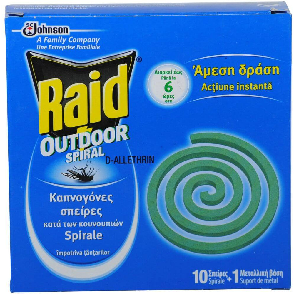 Set 10 Spirale Anti Tantari Raid, 11.5 g, Exterior