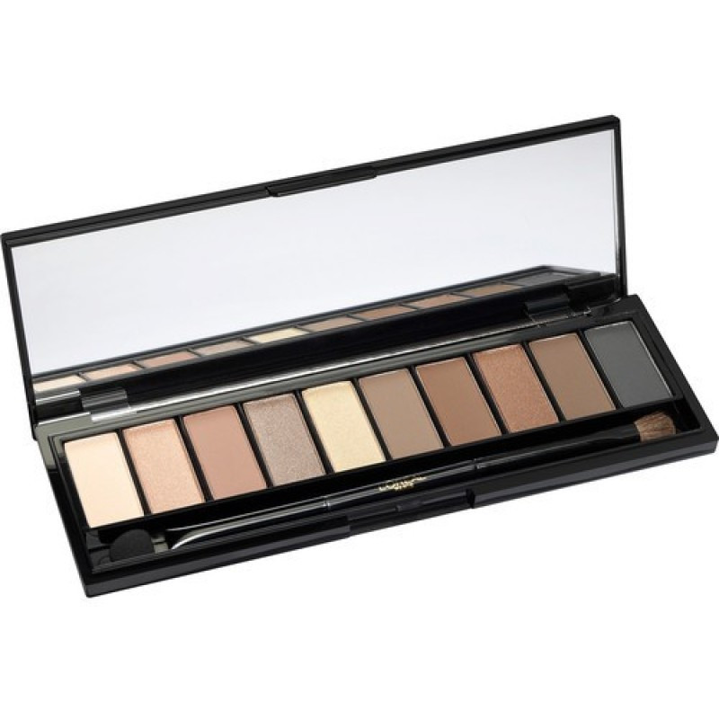 Trusa machiaj 10 nuante fard Loreal La Palette Nude Varianta Beige