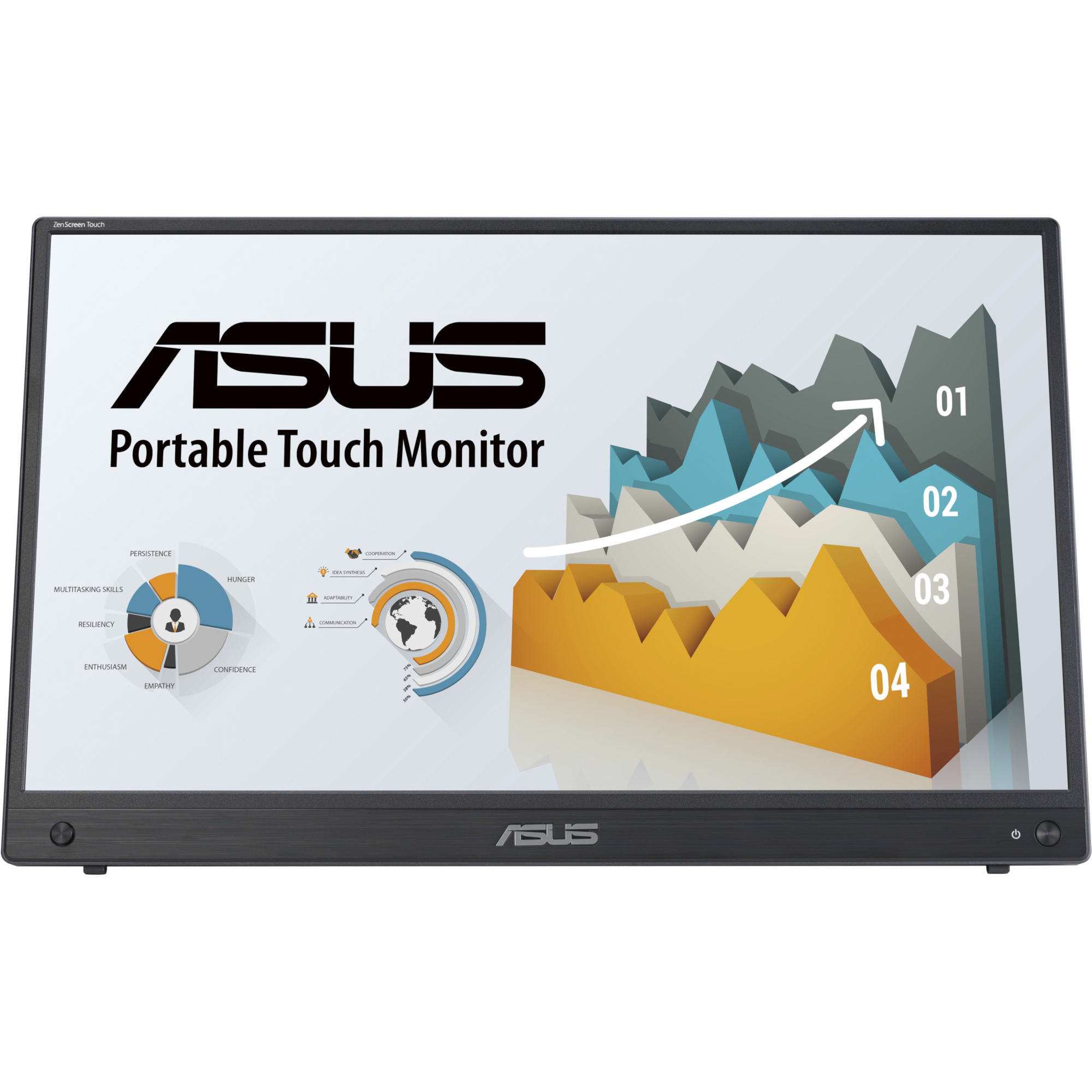 Monitor touch Asus MB16AHT, 15.6 inch, Full HD, IPS, 60Hz, 5ms GTG, Mini HDMI, USB-C