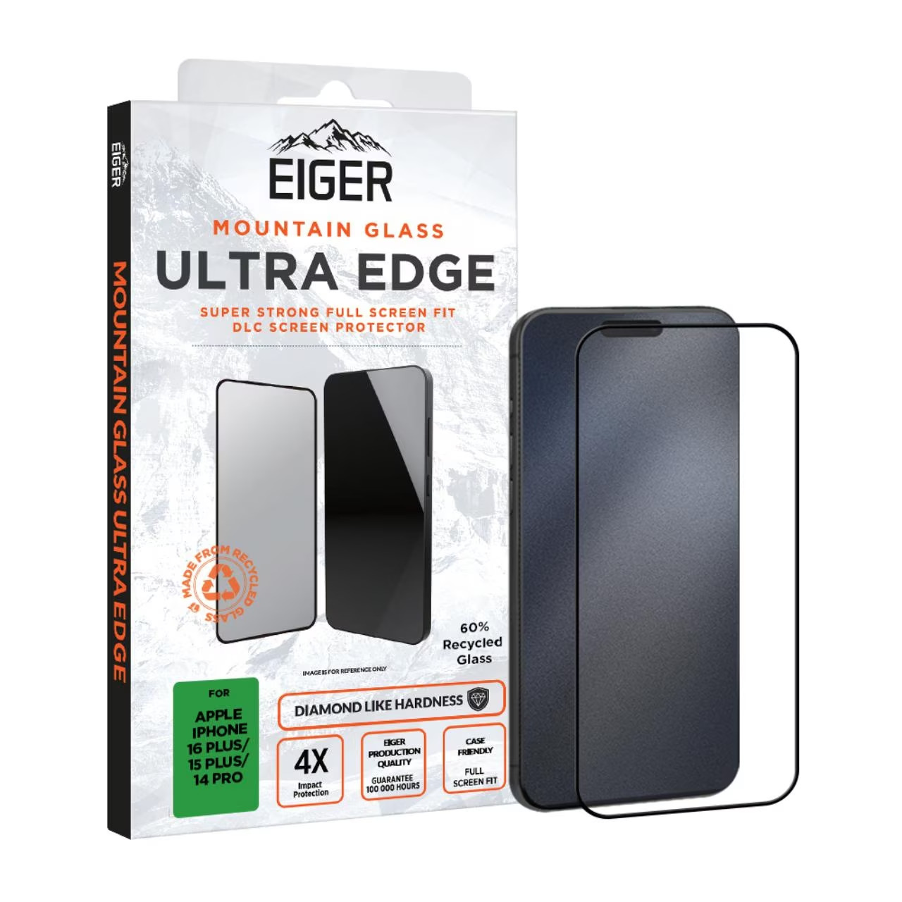 Eiger Folie Sticla Mountain Glass Ultra iPhone 16 Plus / 15 Plus / 14 Pro Max Clear