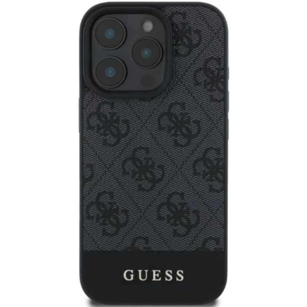 Guess Husa 4G Stripe Logo iPhone 16 Pro Gri