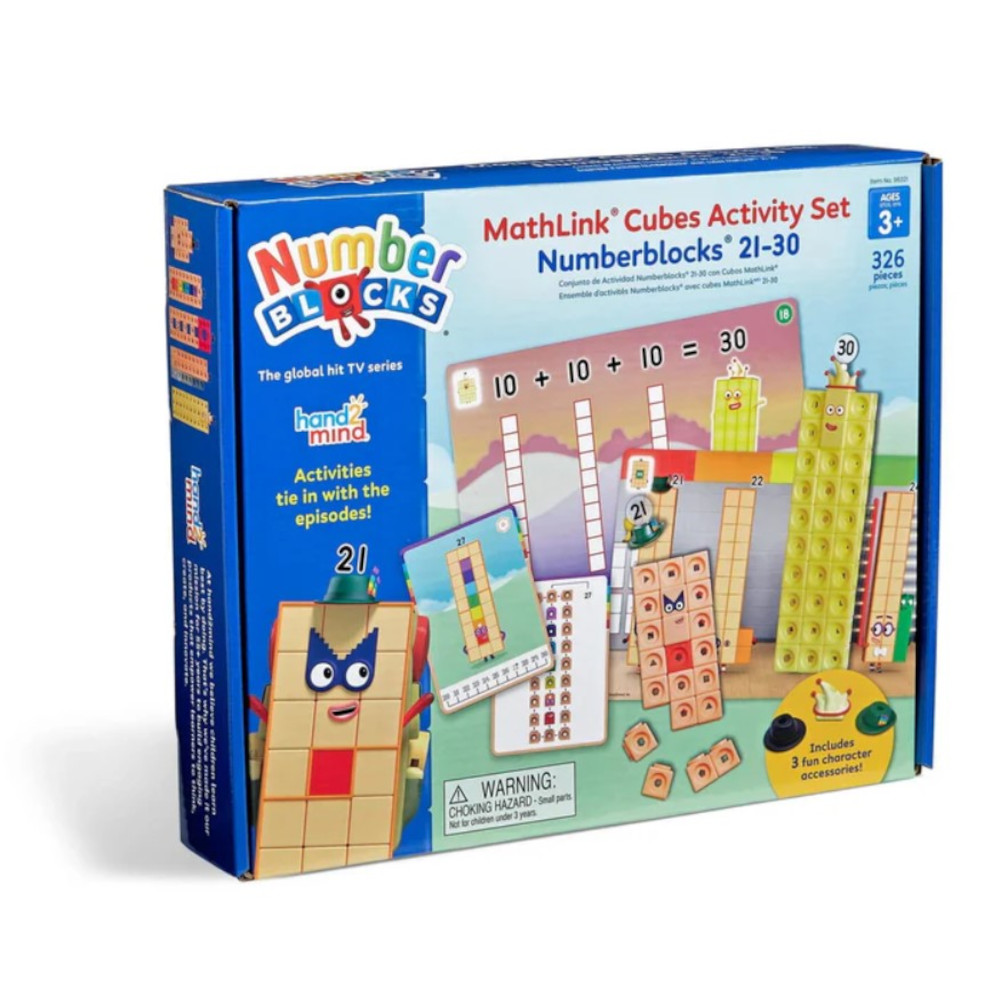 MathLinkCubes Numberblocks in engleza Set de activitati de la 21 - 30