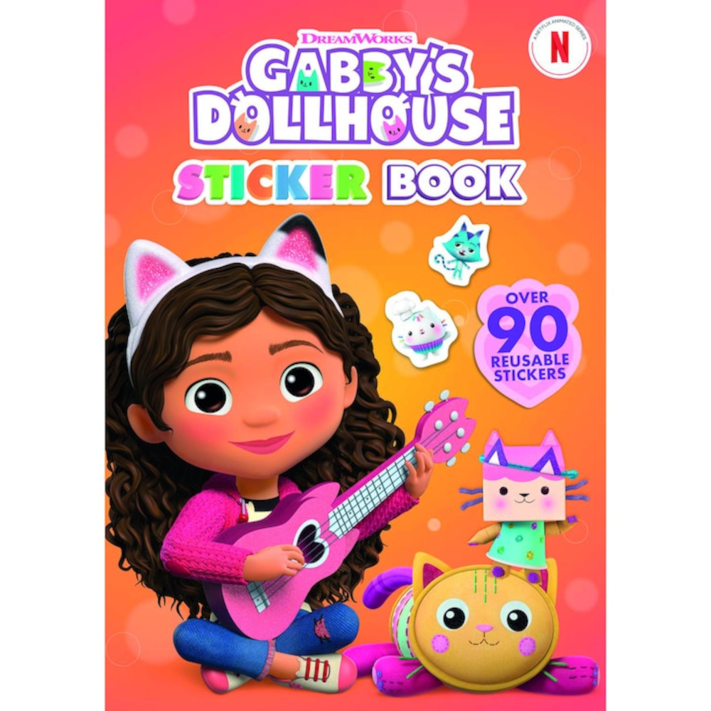 Carte de colorat cu abtibilduri repozitionabile Gabby s Dollhouse