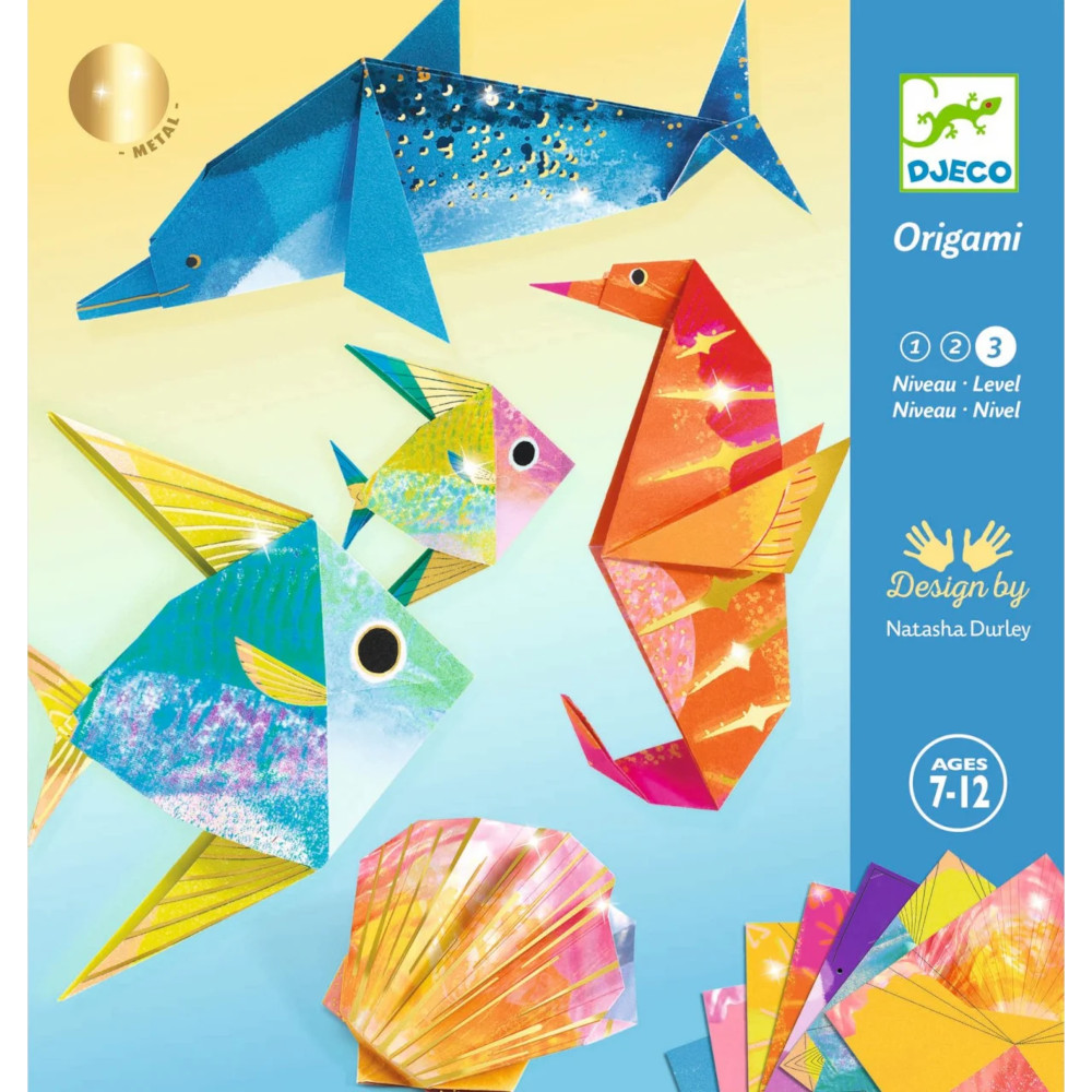 Set Origami Ocean pentru Copii - Creaza Animale marine