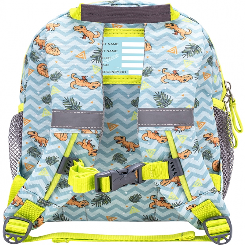 Rucsac Mini Kiddy, dimensiune 23 x 20 x 9 + 6 cm, motiv Little Dinosaurs