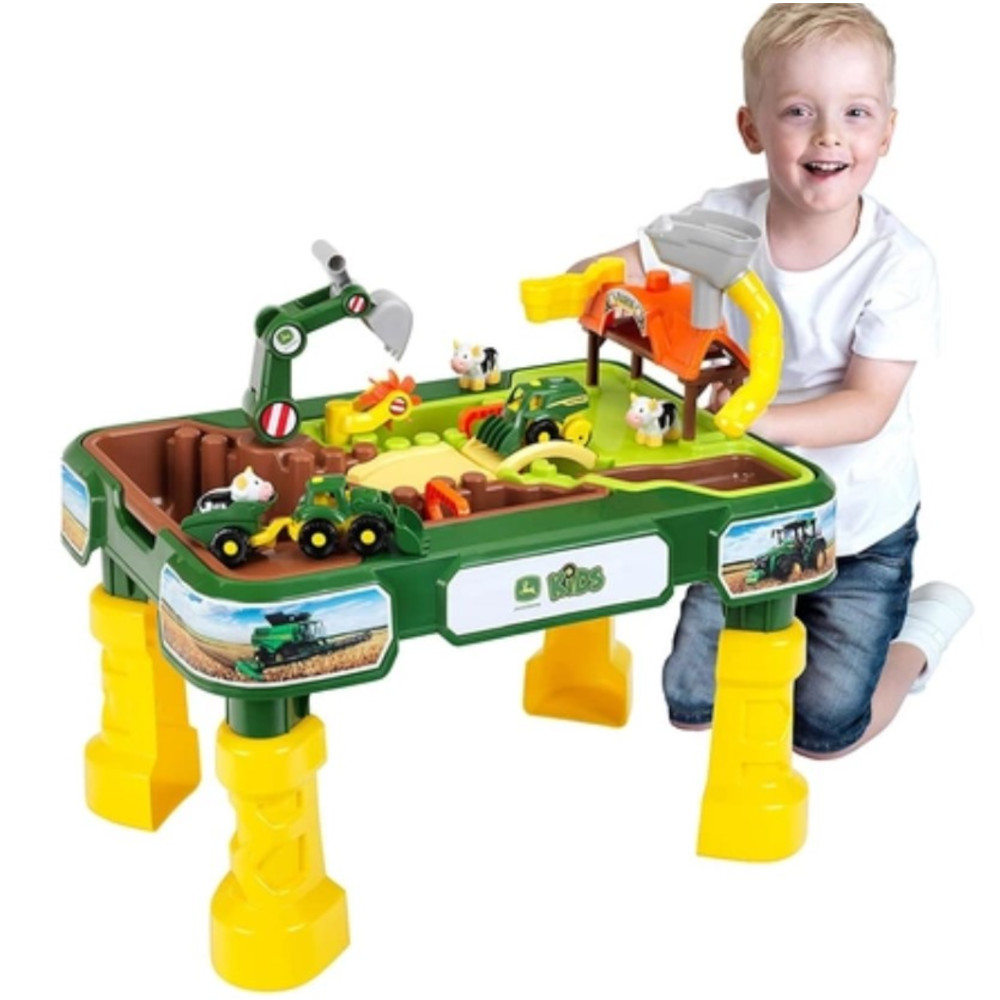 Masuta de joaca cu apa si nisip 2 in 1 - Ferma John Deere