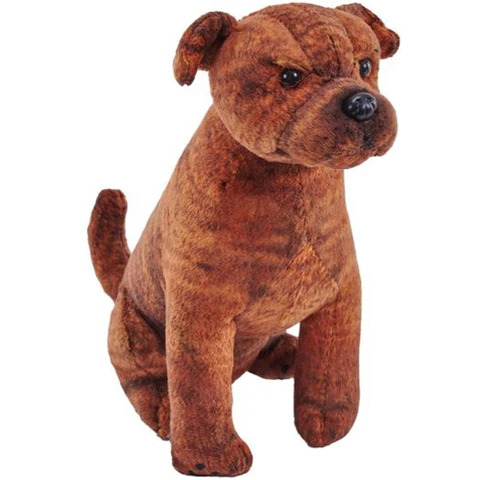 Caine de salvare cu sunet STAFFORDSHIRE BULL TERRIER - Jucarie Plus Wild Republic 14 cm