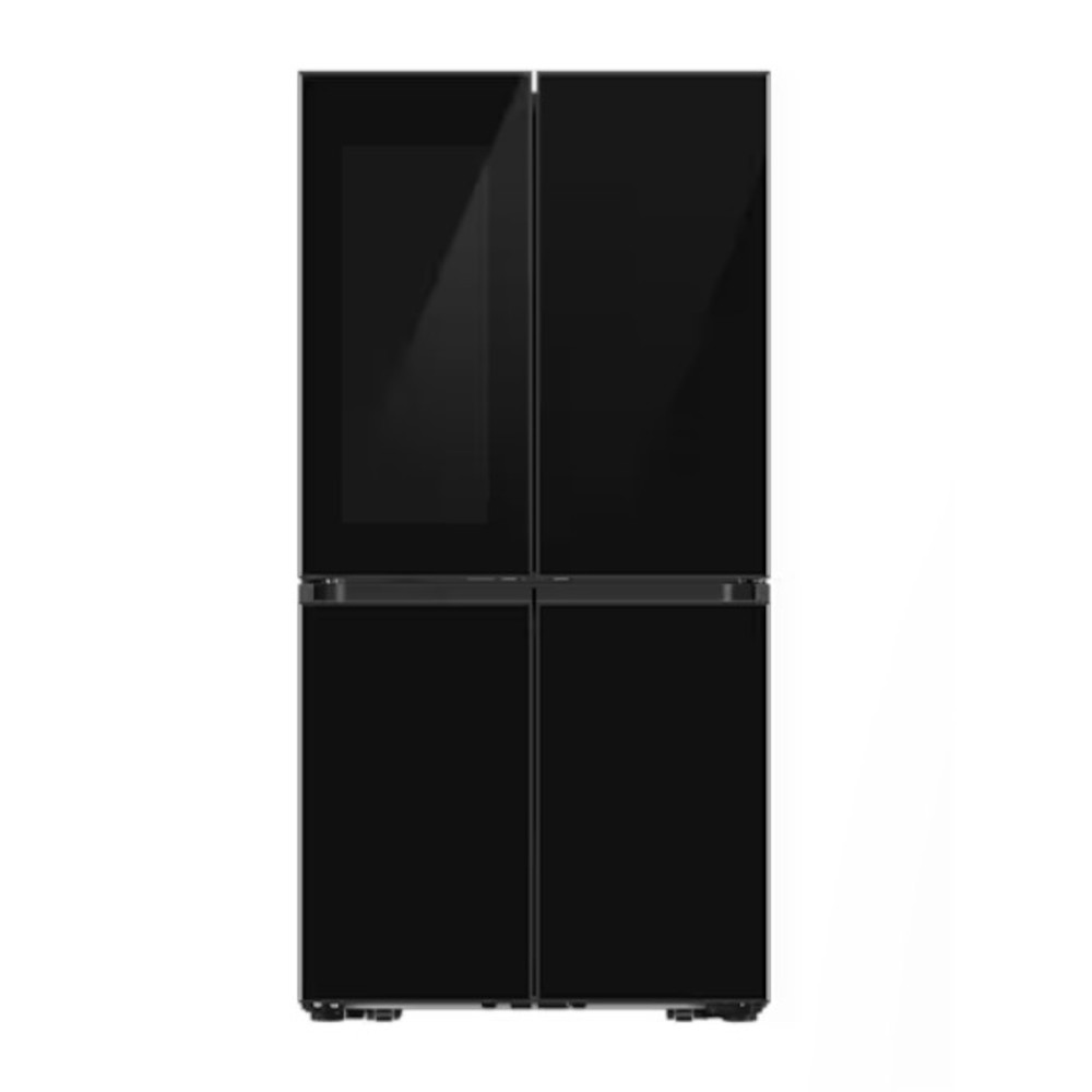 French Door Samsung RF65DB970E22EO, 645 l, See Thru, SmartThings AI Energy, Full No Frost, Twin Cooling Plus, Compresor Digital Inverter, Clasa E, 185.3 cm, Sticla neagra