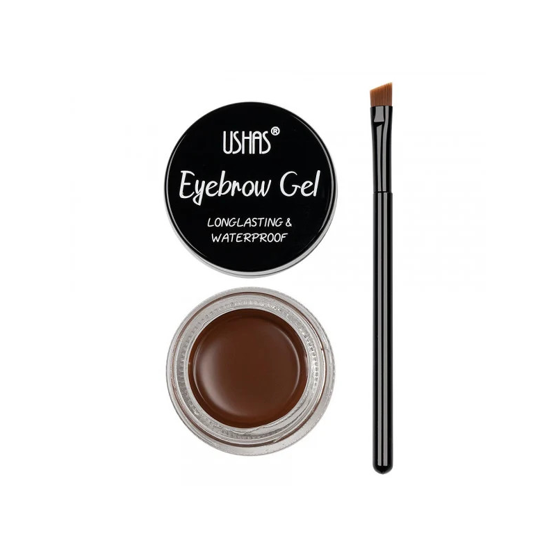 Gel sprancene Ushas Waterproof Eyebrow Gel, 03 Light Brown