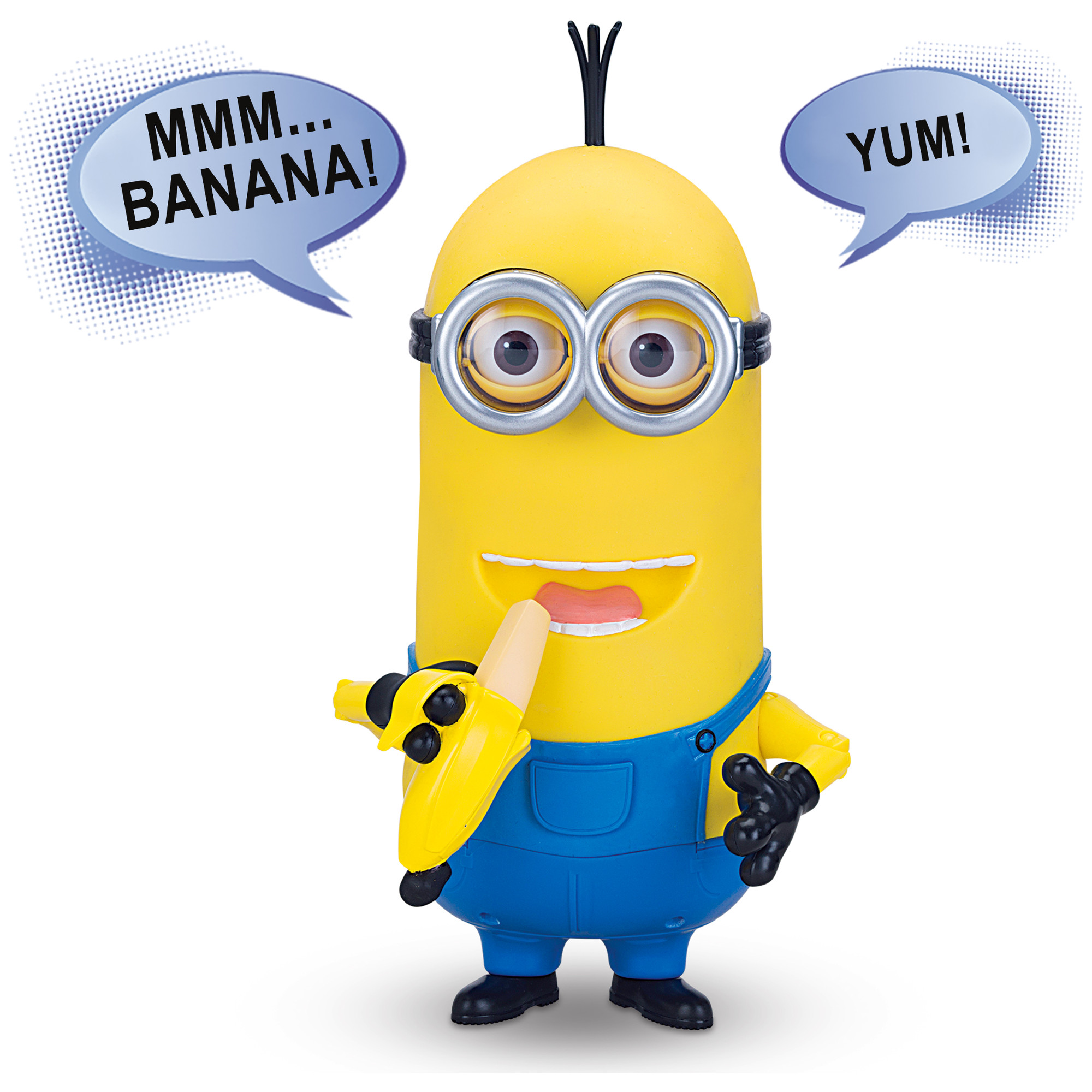 Jucarie de plus interactiva Minions Kevin cu banana