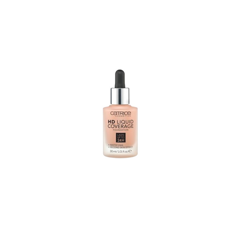 Fond de ten, Catrice, HD Liquid Coverage, 040 Warm Beige, 30 ml