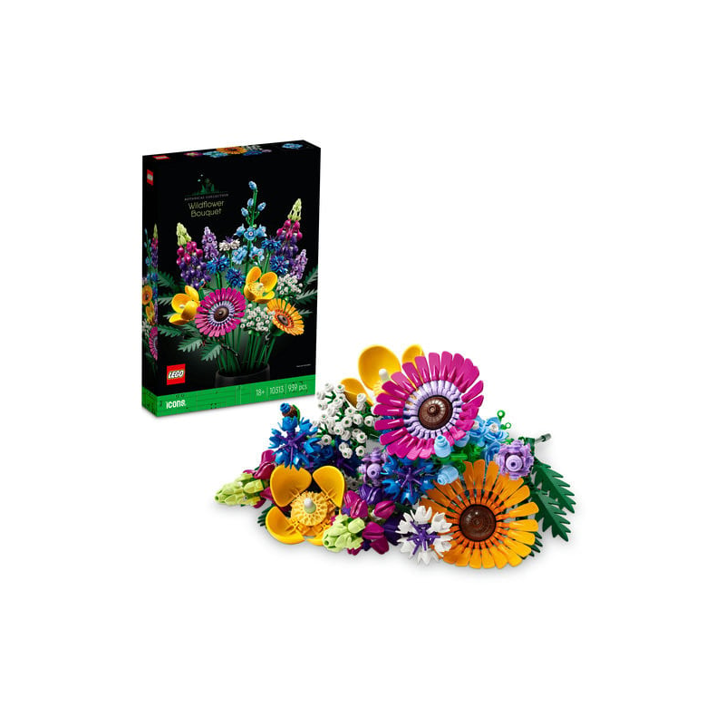 buchet flori cu la multi ani zi de nastere Set LEGO Creator Expert - Buchet de flori de camp (10313)