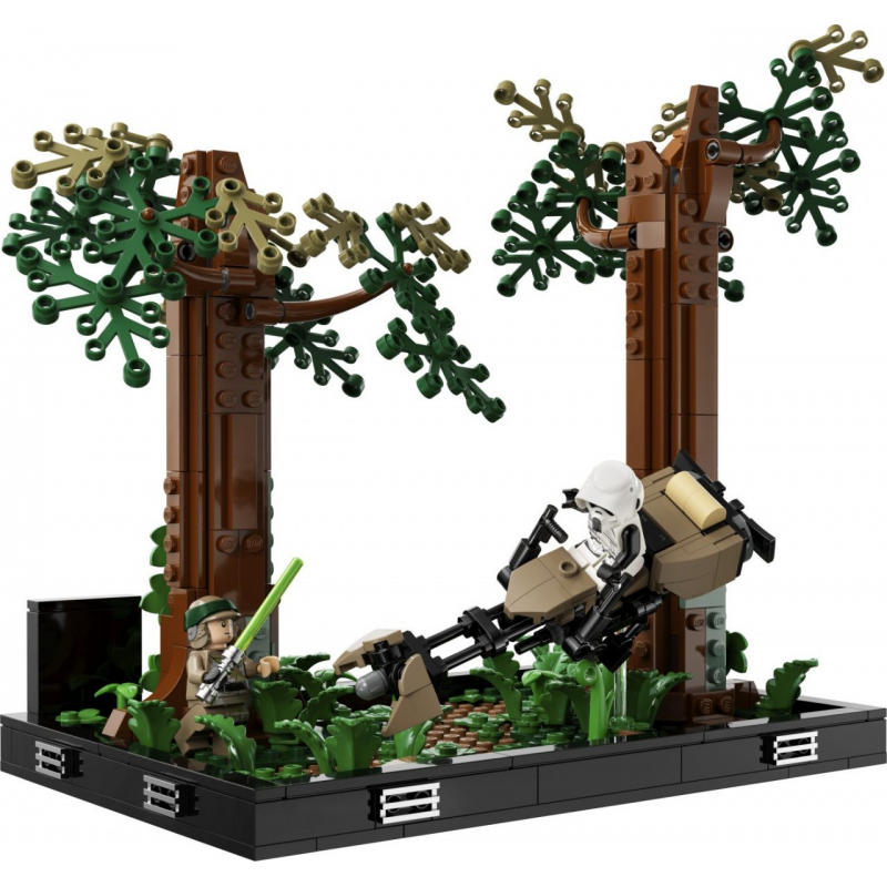 Lego Star Wars Diorama De Urmarire Cu Speederul Pe Endor 75353