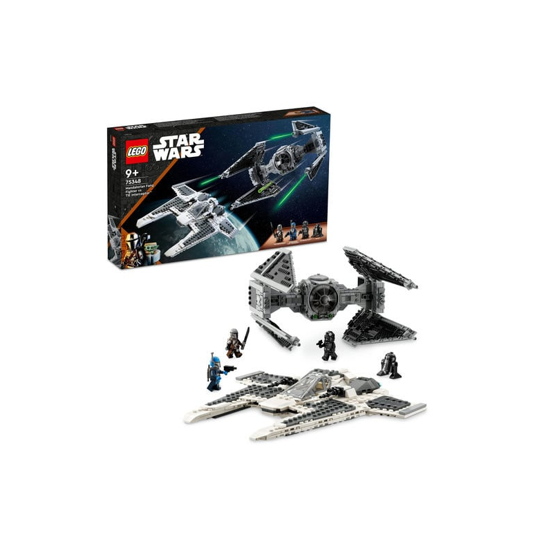 Set LEGO Star Wars - Fang Fighter mandalorian vs TIE Interceptor (75348)