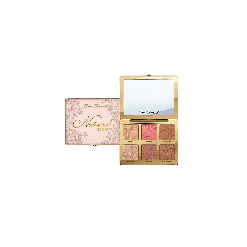 Trusa machiaj, Too Faced, Natural Face Palette, 6 pudre