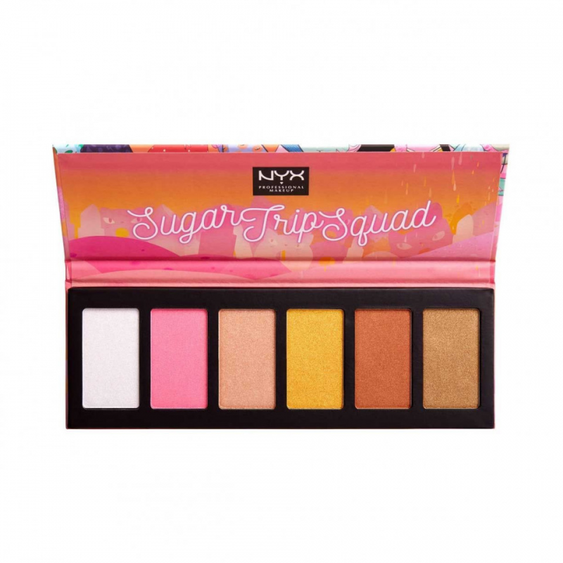 Paleta pudre iluminatoare NYX Sugar Trip Squad Highlighting Palette