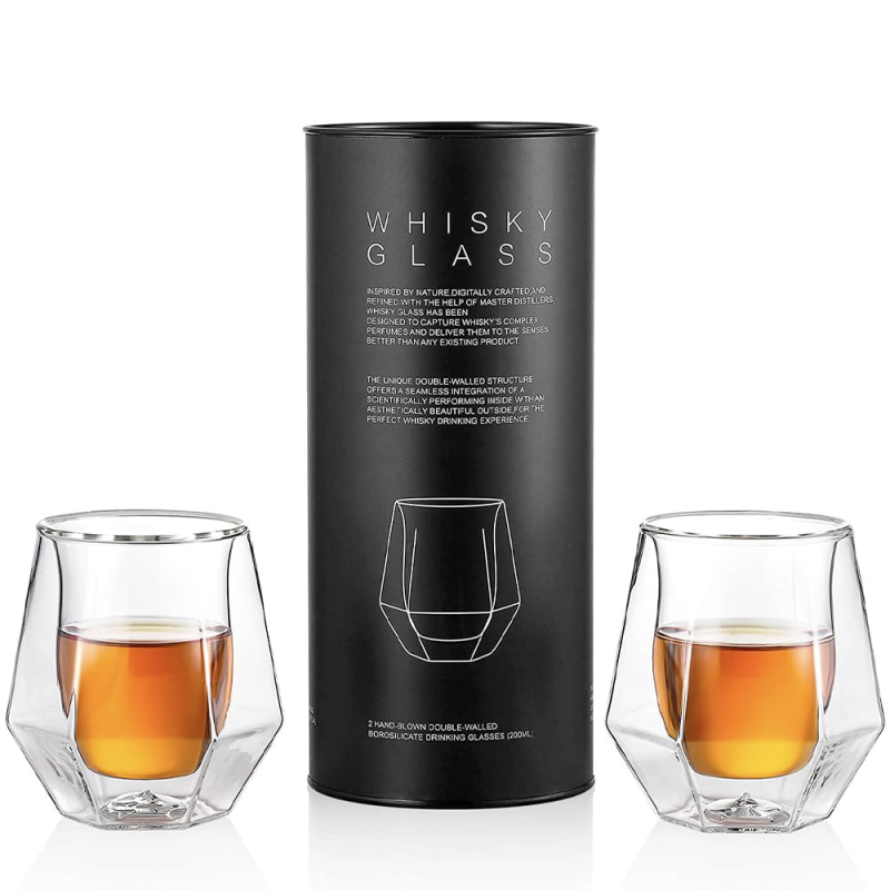 Set 2 pahare whisky, Quasar & Co.®, sticla borosilicata, 180 ml, 9,5 x 10 cm, transparent