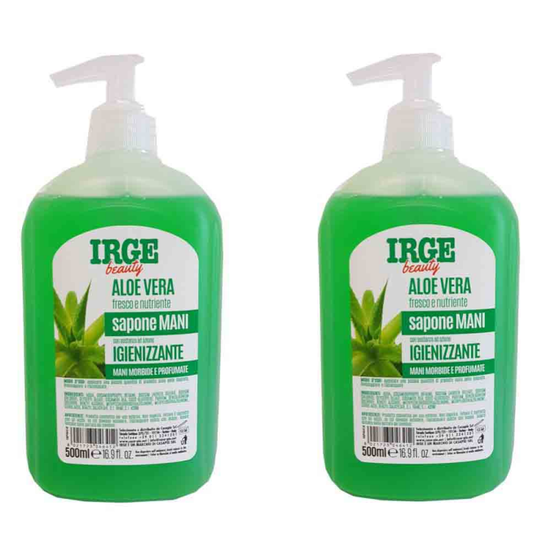 Set 2 Buc, Sapun Lichid Irge Beauty cu Extract de Aloe Vera, 1 plus 1, 500 ml