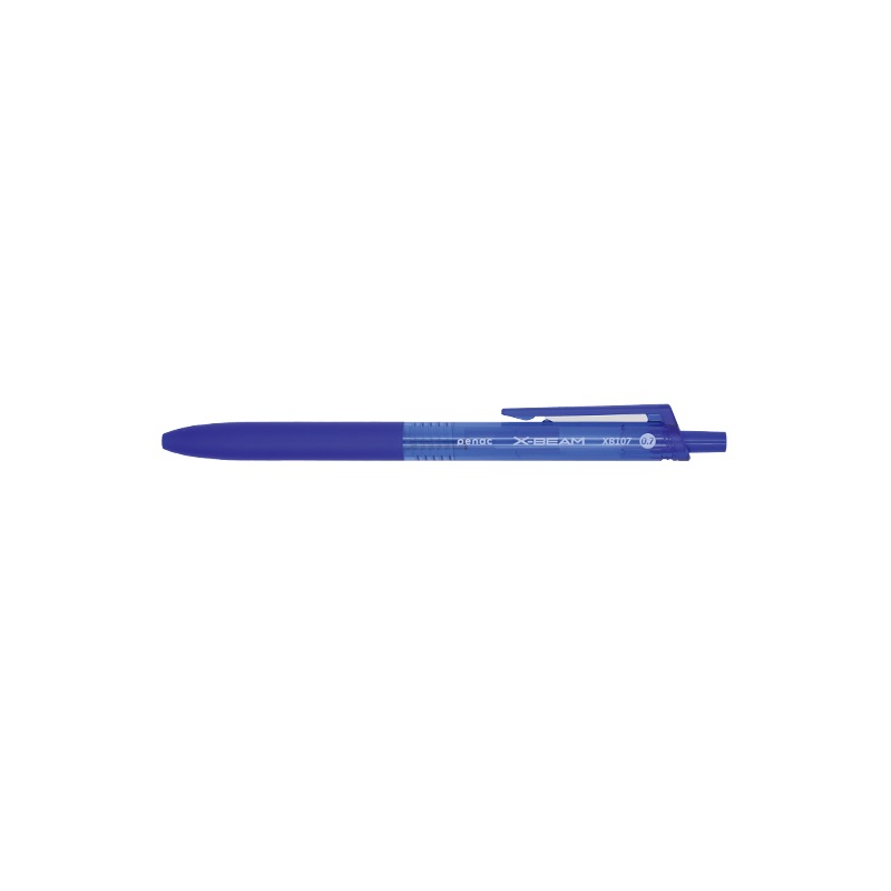Pix Penac X-beam Xb-107, Rubber Grip, 0.7mm, Clema Plastic, Corp Albastru - Scriere Albastra