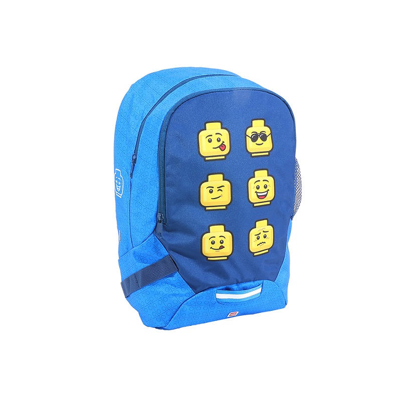 Rucsac Scoala Lego V-line - Design Faces Blue