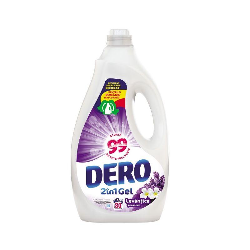 Detergent lichid Dero 2in1 Levantica si iasomie, 80 spalari, 4L