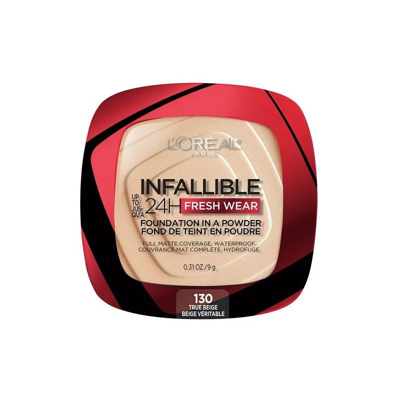 Pudra de fata, Loreal, Infallible 24H Fresh Wear, Foundation In A Powder, 130 True Beige, 9 g