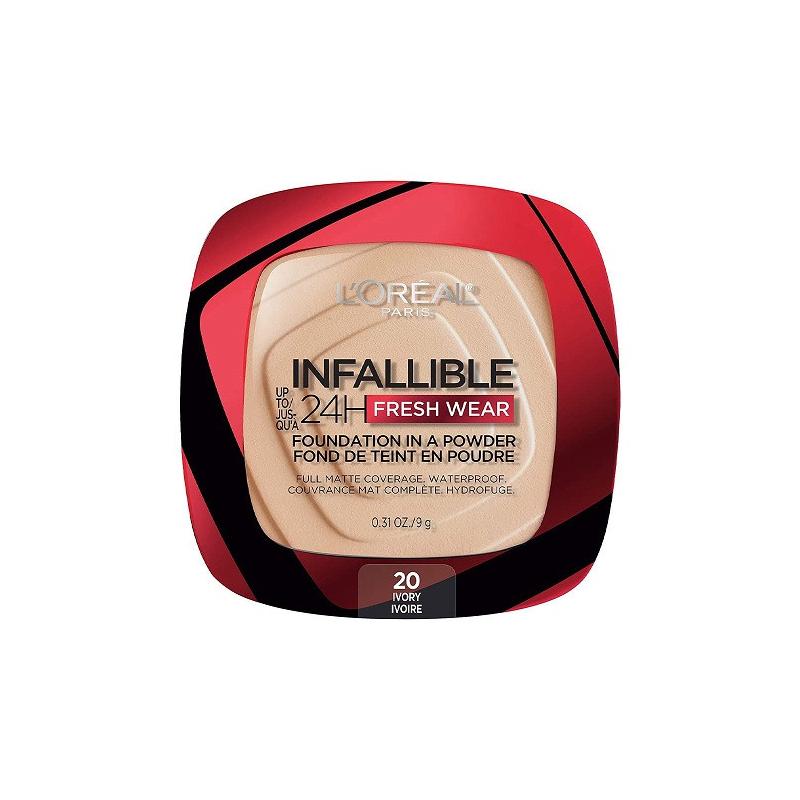 Pudra de fata, Loreal, Infallible 24H Fresh Wear, Foundation In A Powder, 20 Ivory, 9 g