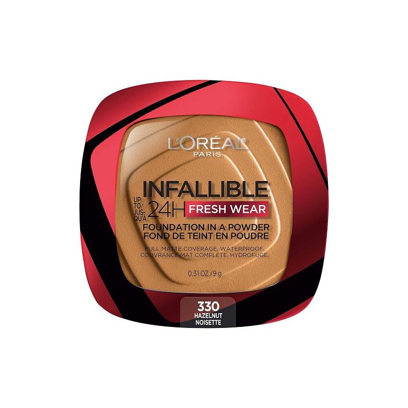 Pudra de fata, Loreal, Infallible 24H Fresh Wear, Foundation In A Powder, 330 Hazelnut, 9 g