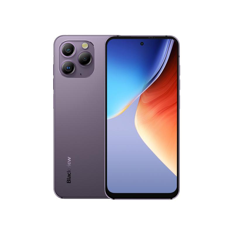 Telefon mobil Blackview A96, Provence Purple, 4G, display 6.5'120Hz 2.4K, 8+8GB RAM, 256GB ROM, Android 13, Helio G99, 4380mAh, Dual SIM