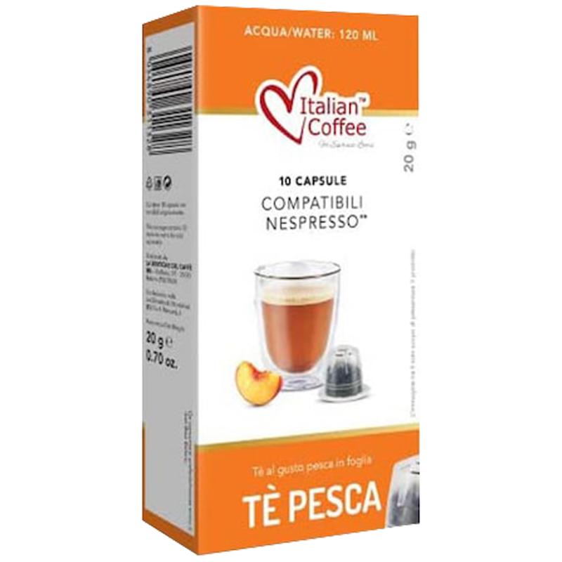 Ceai de Piersici, 10 capsule compatibile Nespresso, Italian Coffee