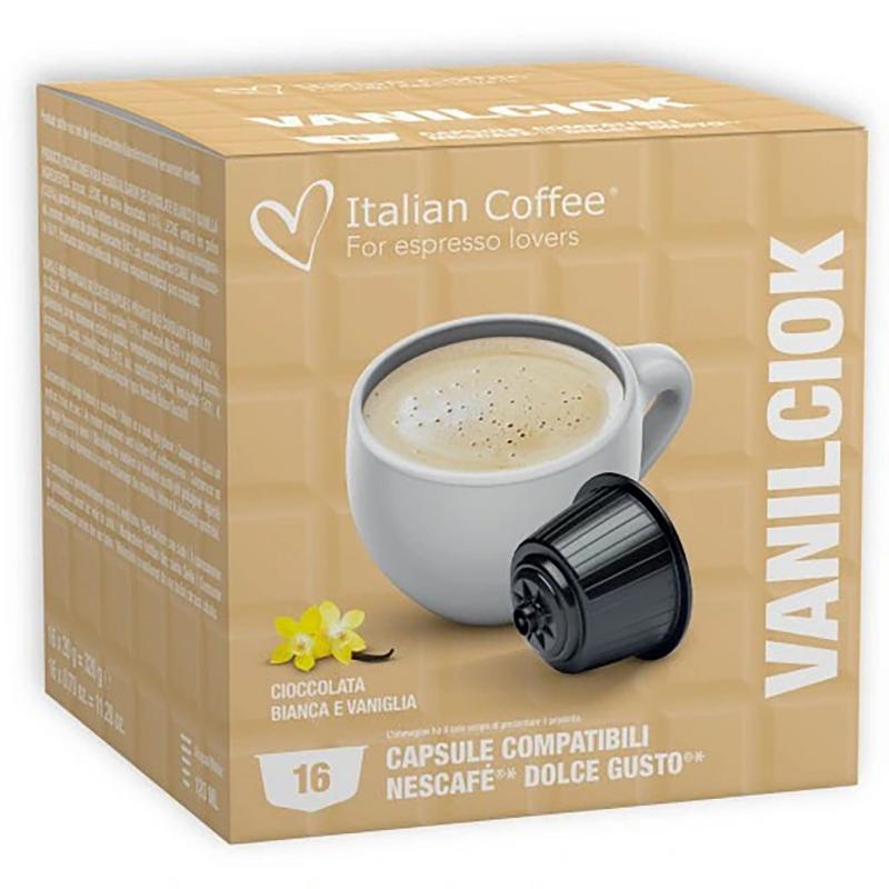 pachet promo nescafe dolce gusto 12 cutii + espressor gratuit Vanilciok, 16 capsule compatibile Nescafe Dolce Gusto, Italian Coffee
