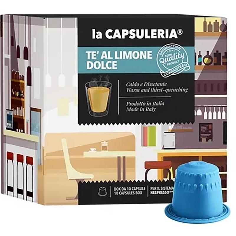 Ceai de Lamaie Dulce, 80 capsule compatibile Nespresso, La Capsuleria